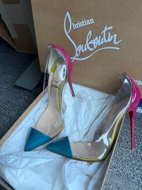 Christian Louboutin Debout PVC Riviera Pumps 37